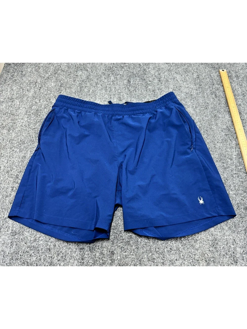 Spyder Shorts Mens XL Active Athletic Gym Training Zipper Pockets Prow B